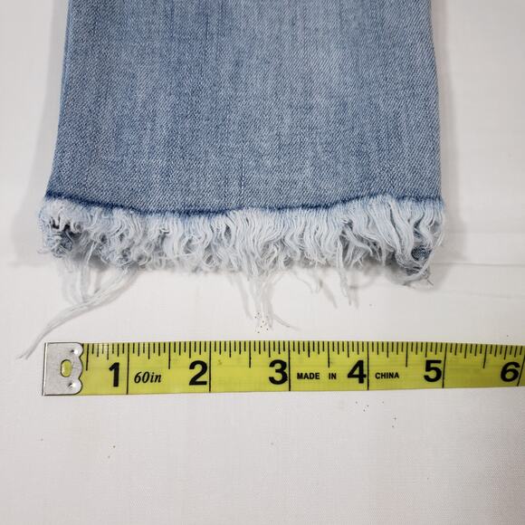 GB Light Wash Cropped Skinny Jean Raw Hem Women's Size 5 Boho Western BP170101 - Picture 10 of 10